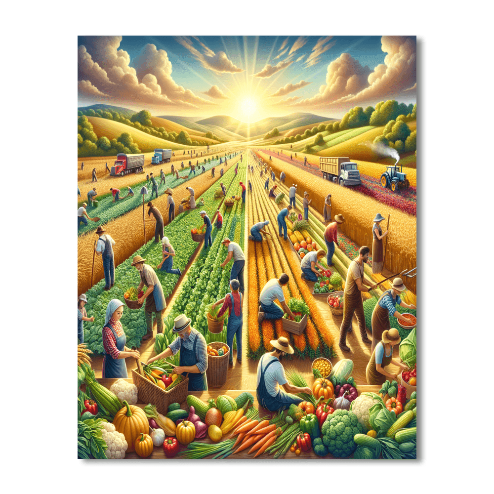 Joyful Farm Harvest Paint By Number