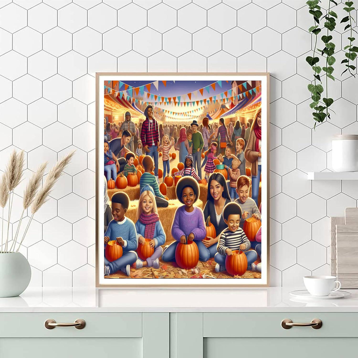 The Great Pumpkin Festival Number Painting