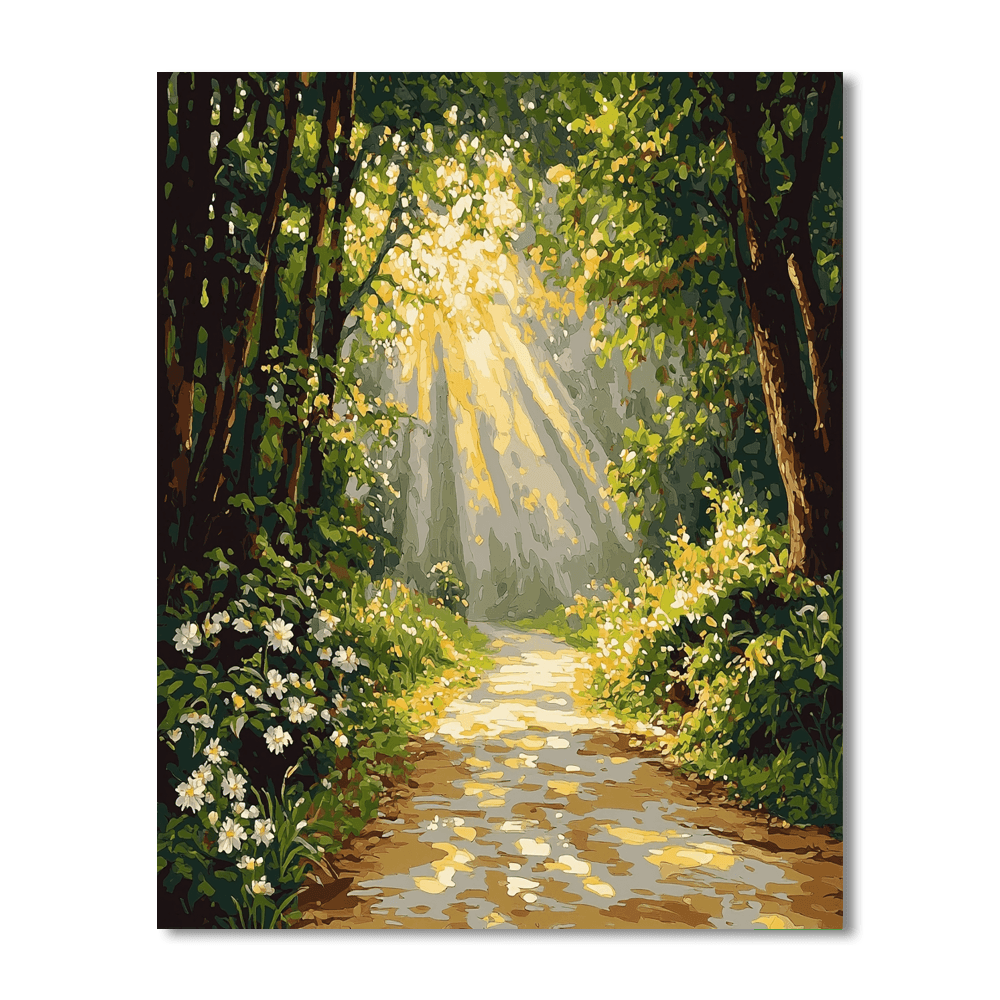 Johannes Vermeer Inspired Vermeer's Gentle Garden Path  Paint By Numbers Art