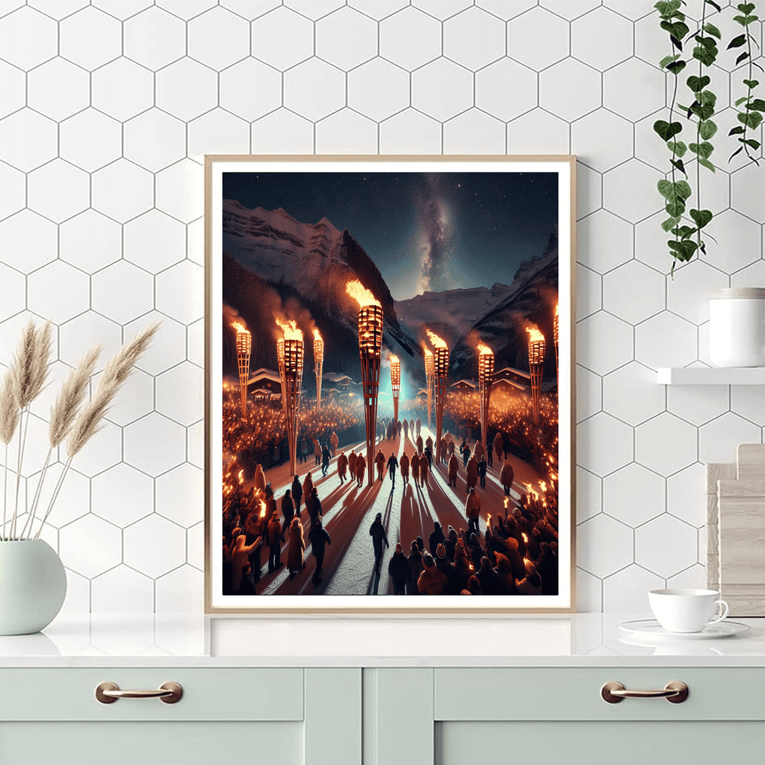 Nozawa Onsen Fire Festival - Japan Paint By Number