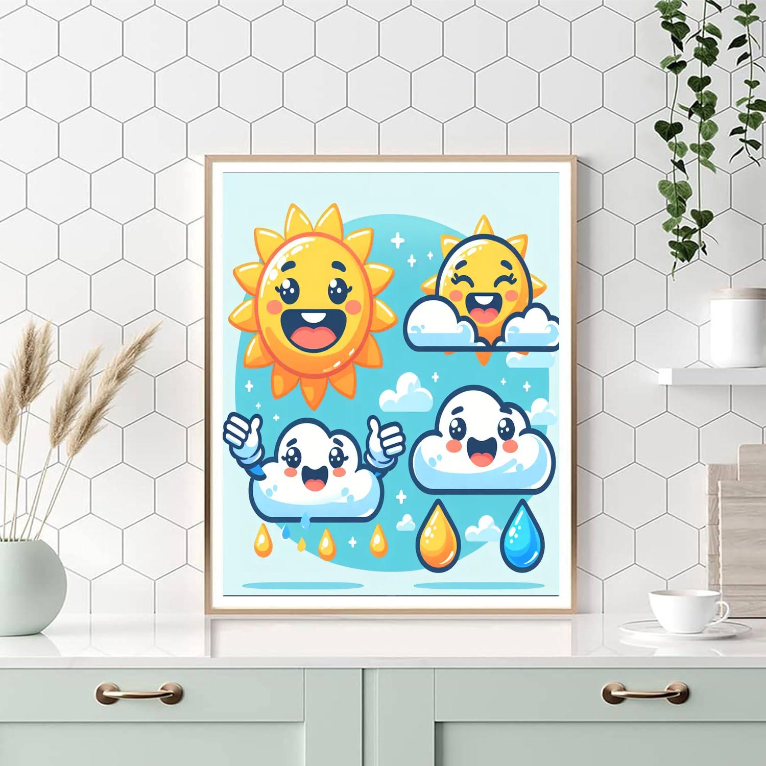 Charming Weather Friends Number Painting