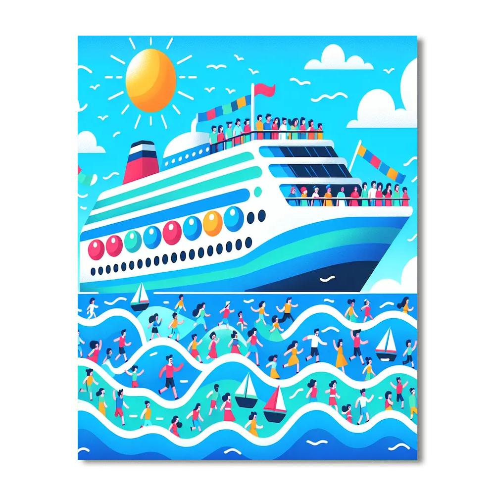 Aquatic Adventure Cruise Painting By Numbers Kit