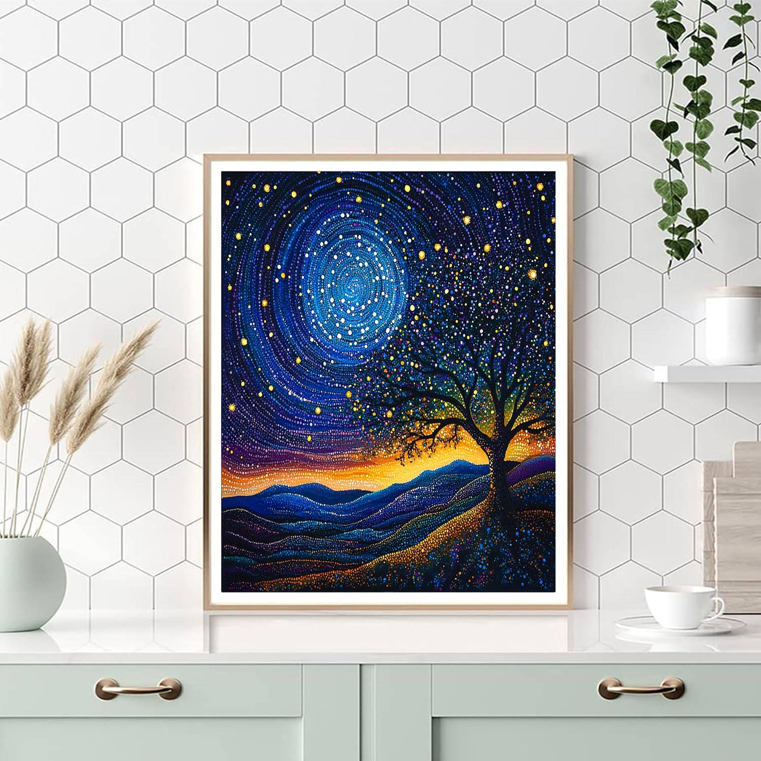 Georges Seurat Inspired Celestial Harmonies  Numbered Painting Kits