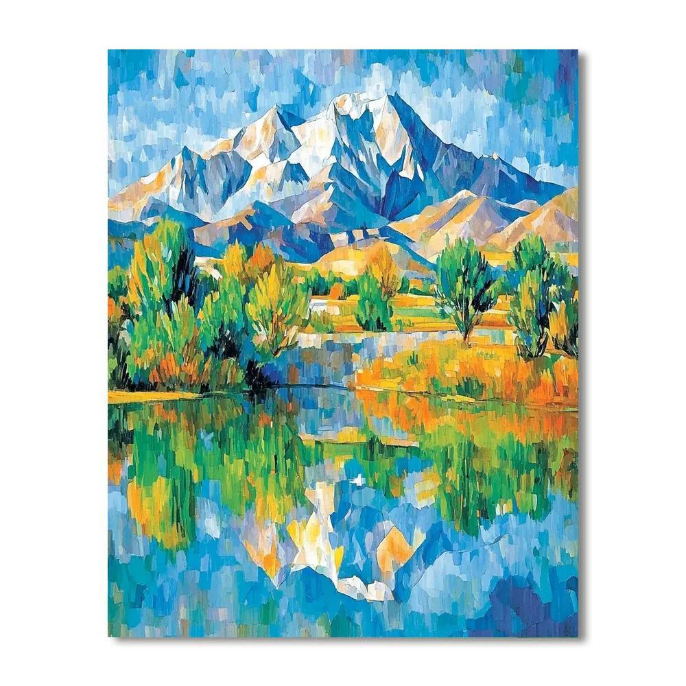Paul Cézanne Inspired Harmonious Mountain Symphony  Paint By Number