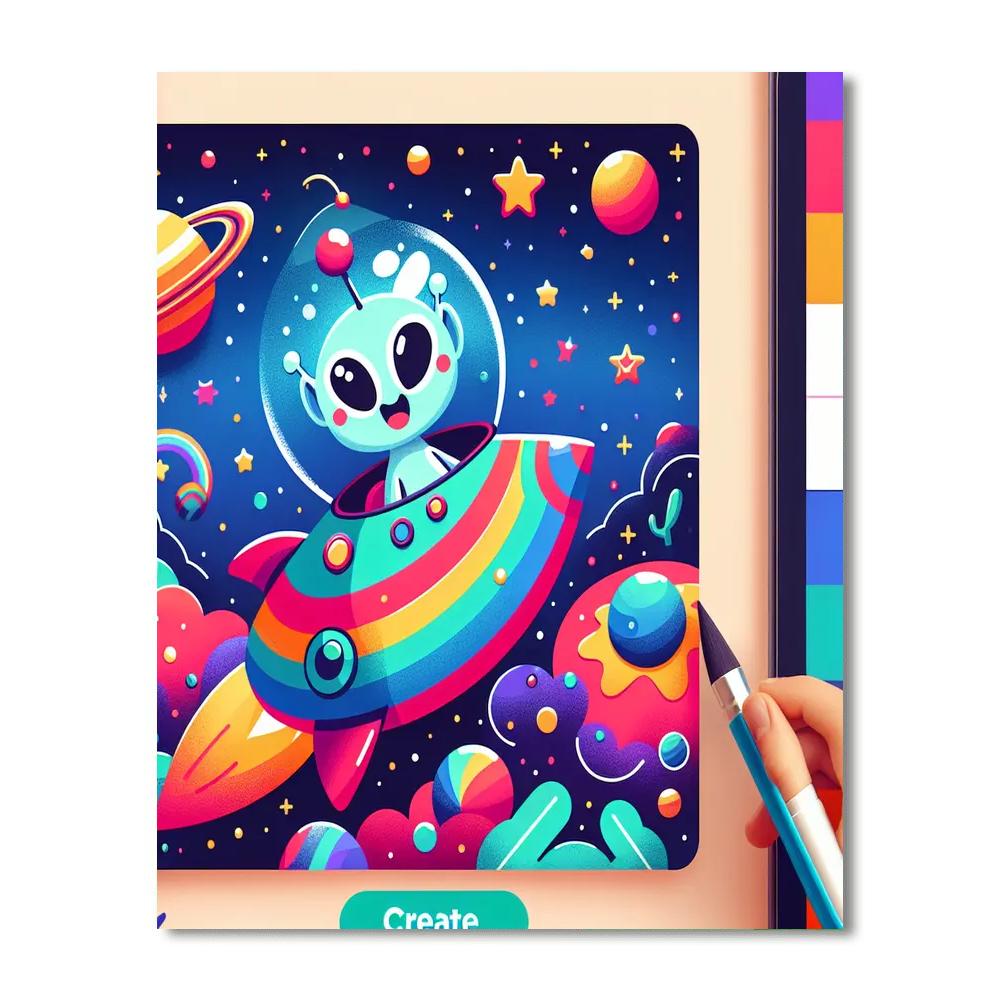 Cosmic Color Quest DIY Paint By Numbers