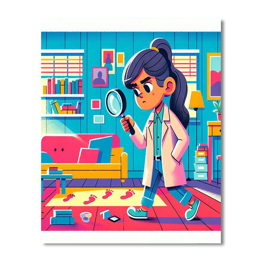 Little Detective Mystery Painting Number Kit