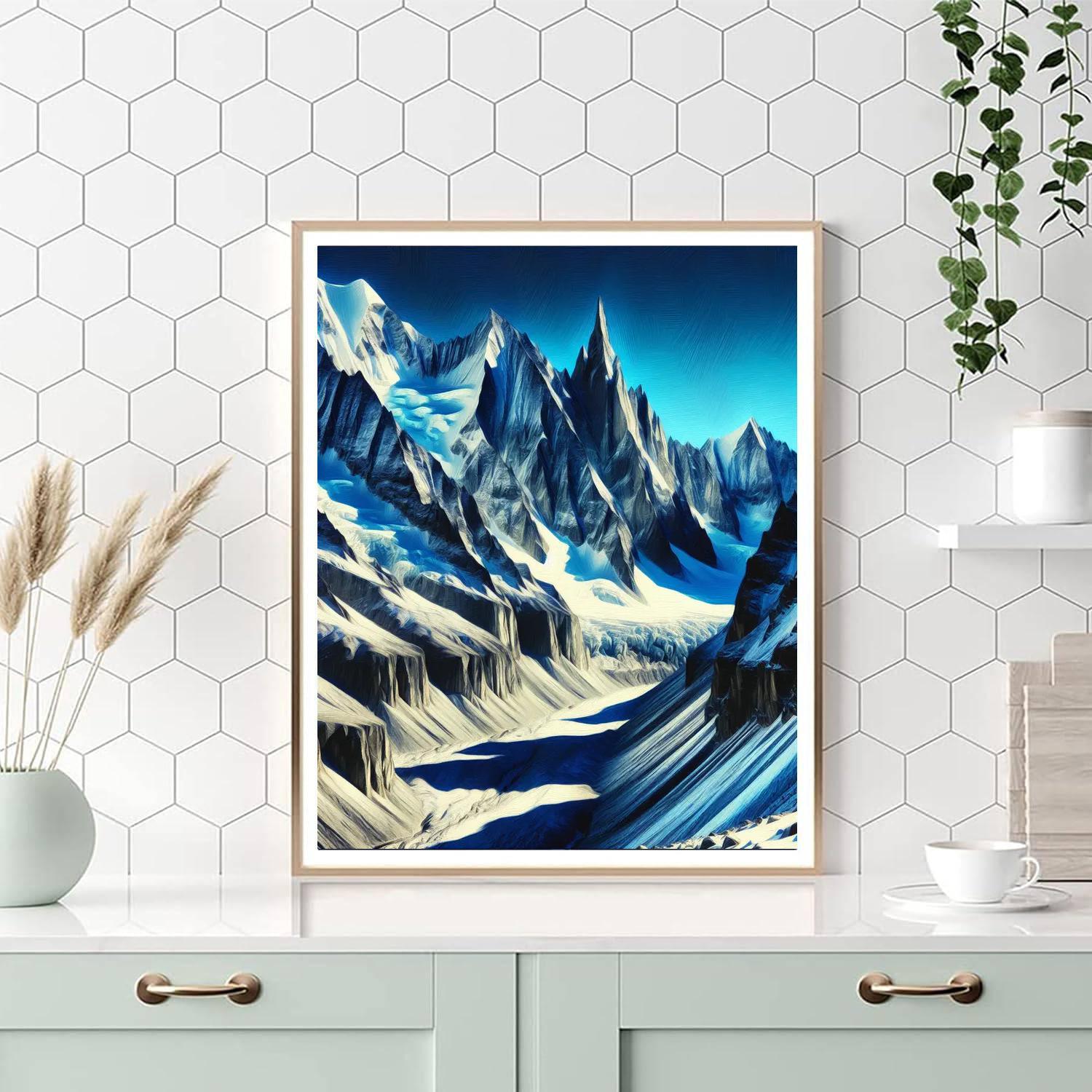 Majestic Mountain Peak Paint By Color