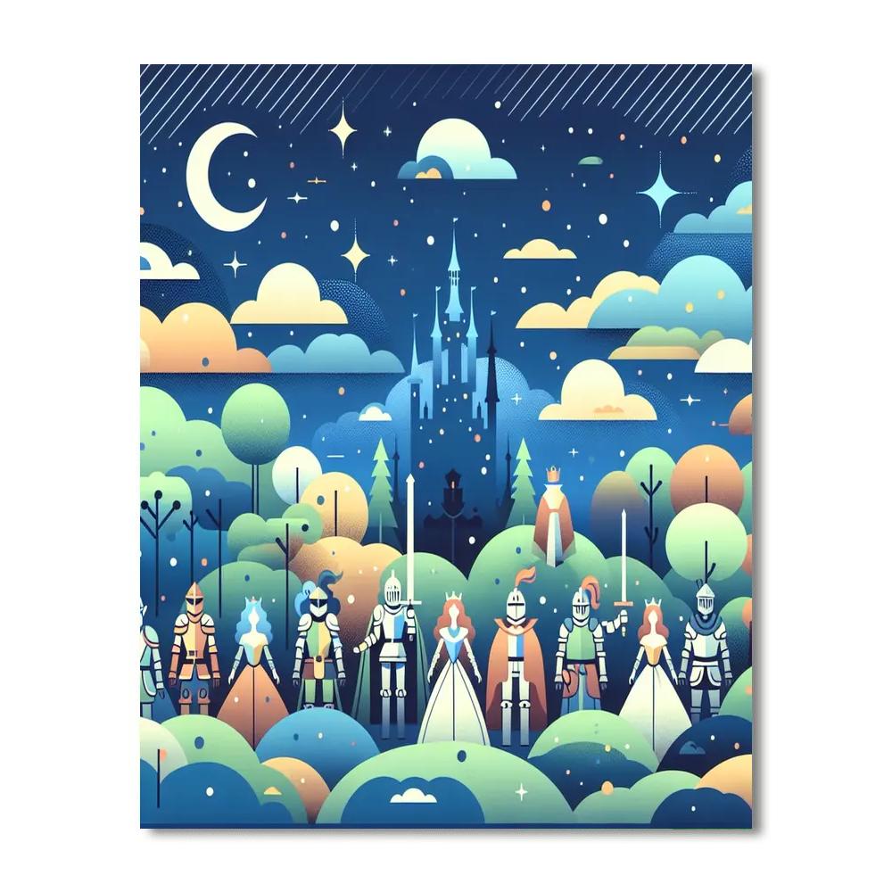Starlit Storybook Land Painting By Numbers Kit
