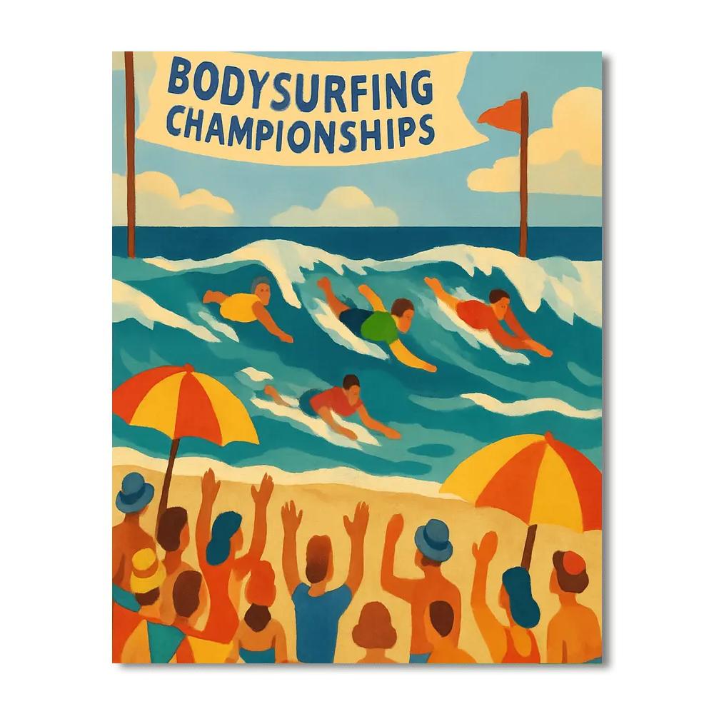 World Bodysurfing Championships DIY Paint By Numbers