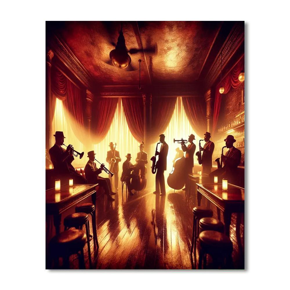 Vintage Jazz Club Vibes Paint By Color