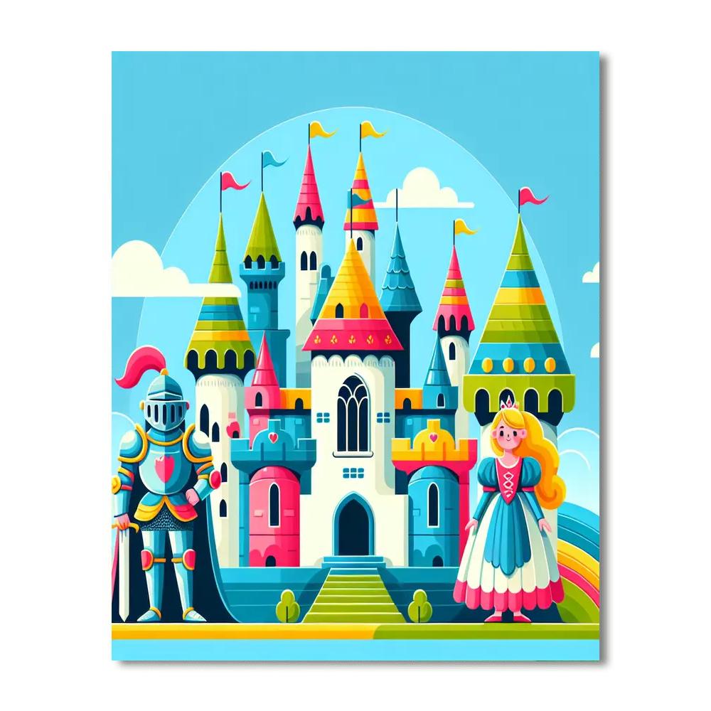 Royal Fairytale Castle Numbered Painting Kits