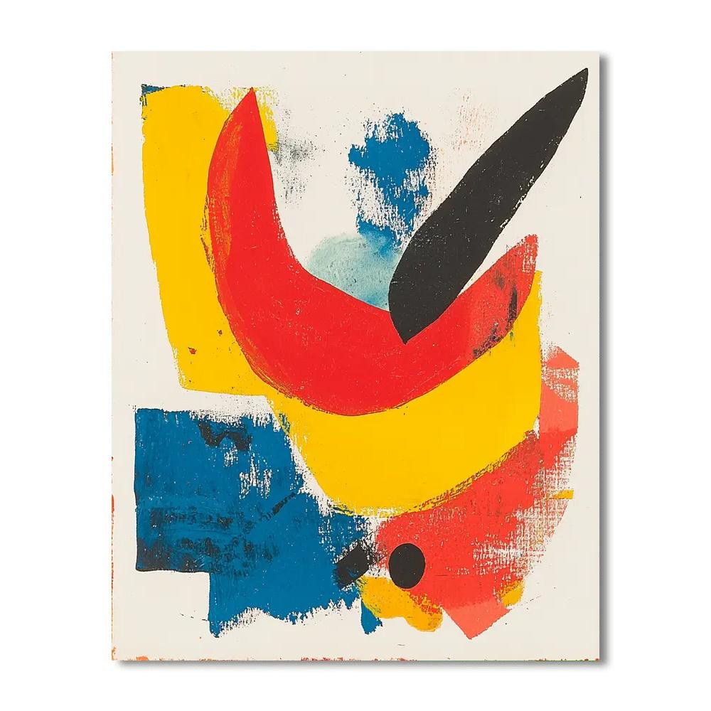 Joan Miró Inspired Emotions In Motion  Painting Number Kit