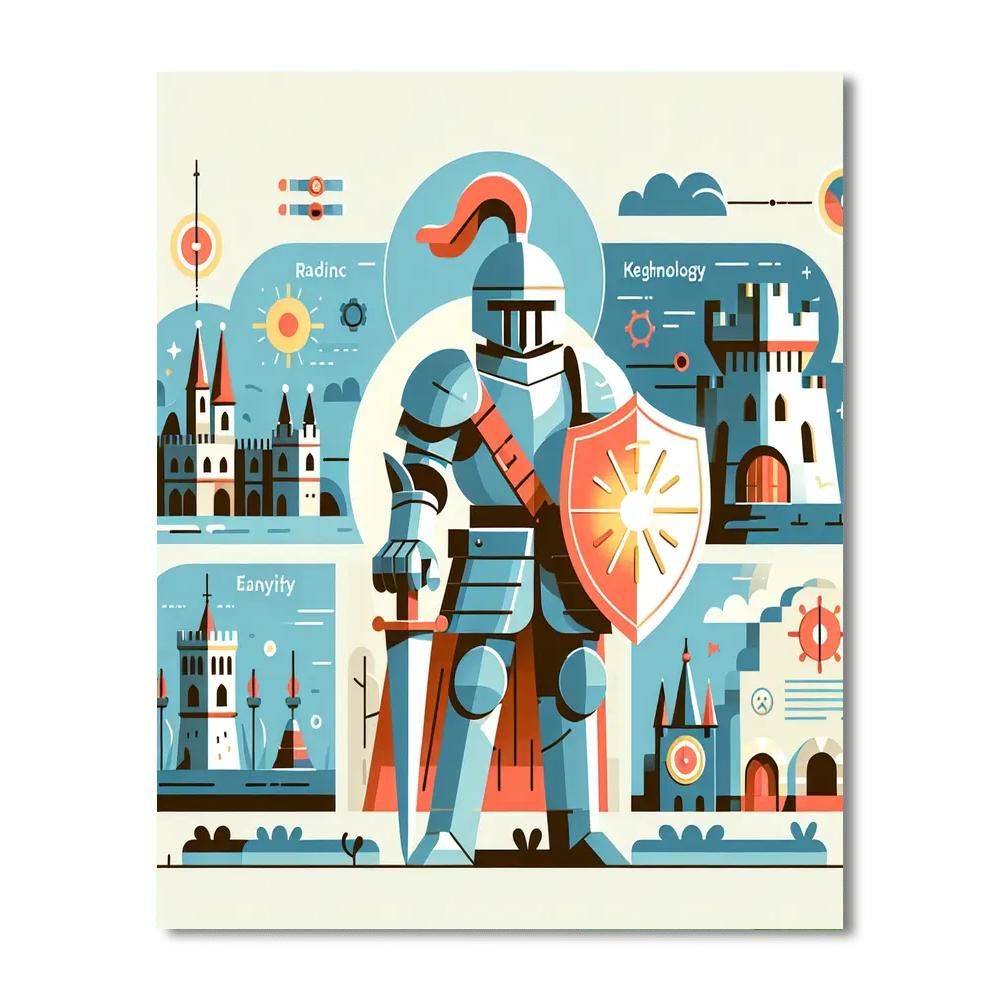 Time-traveling Knights Paint By Numbers Kits