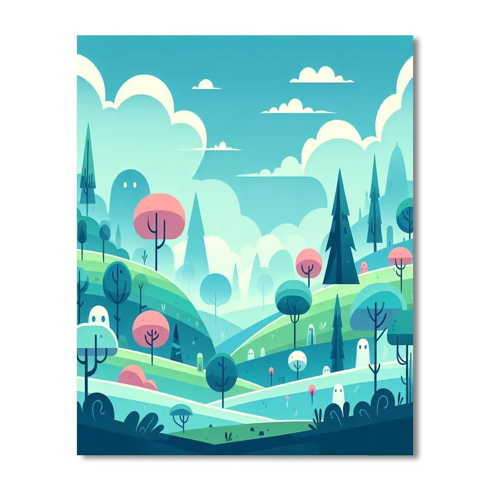 Enchanted Emerald Enclave Number Painting