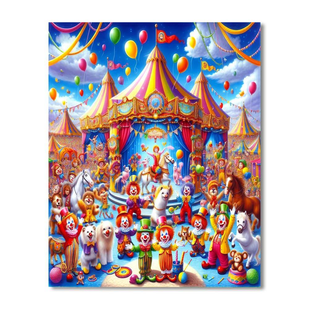 Circus Fantasy For Kids Numbered Painting Kits