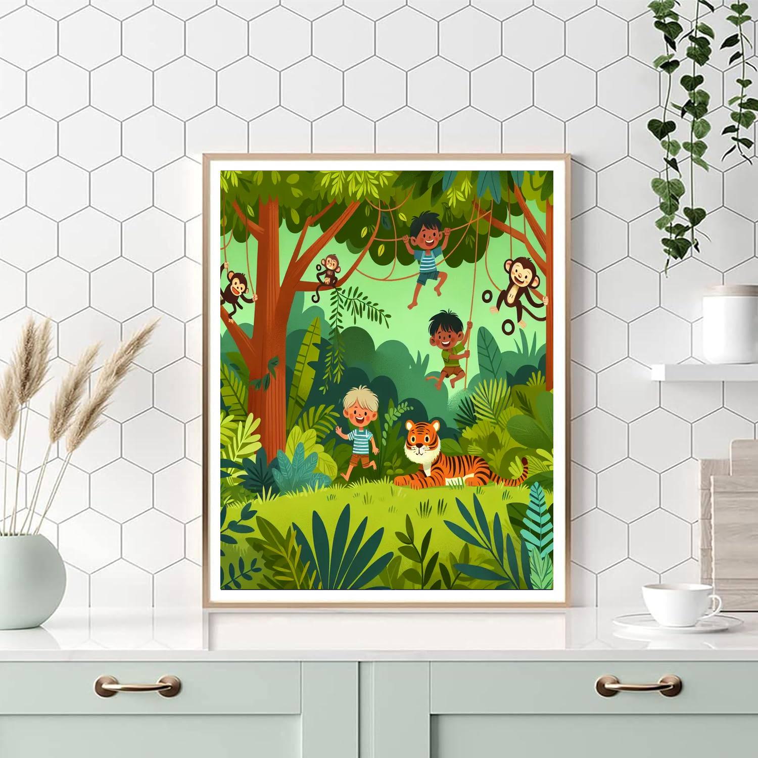 Wild Jungle Rumble Number Painting