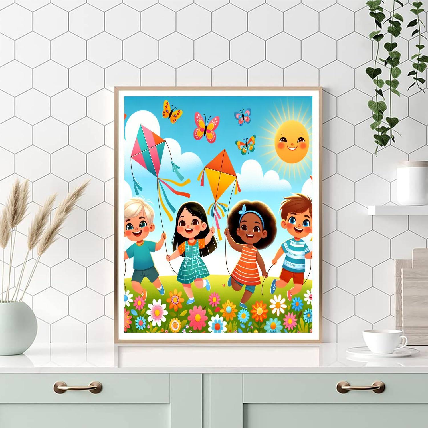 Kites And Sunshine Paint By Numbers