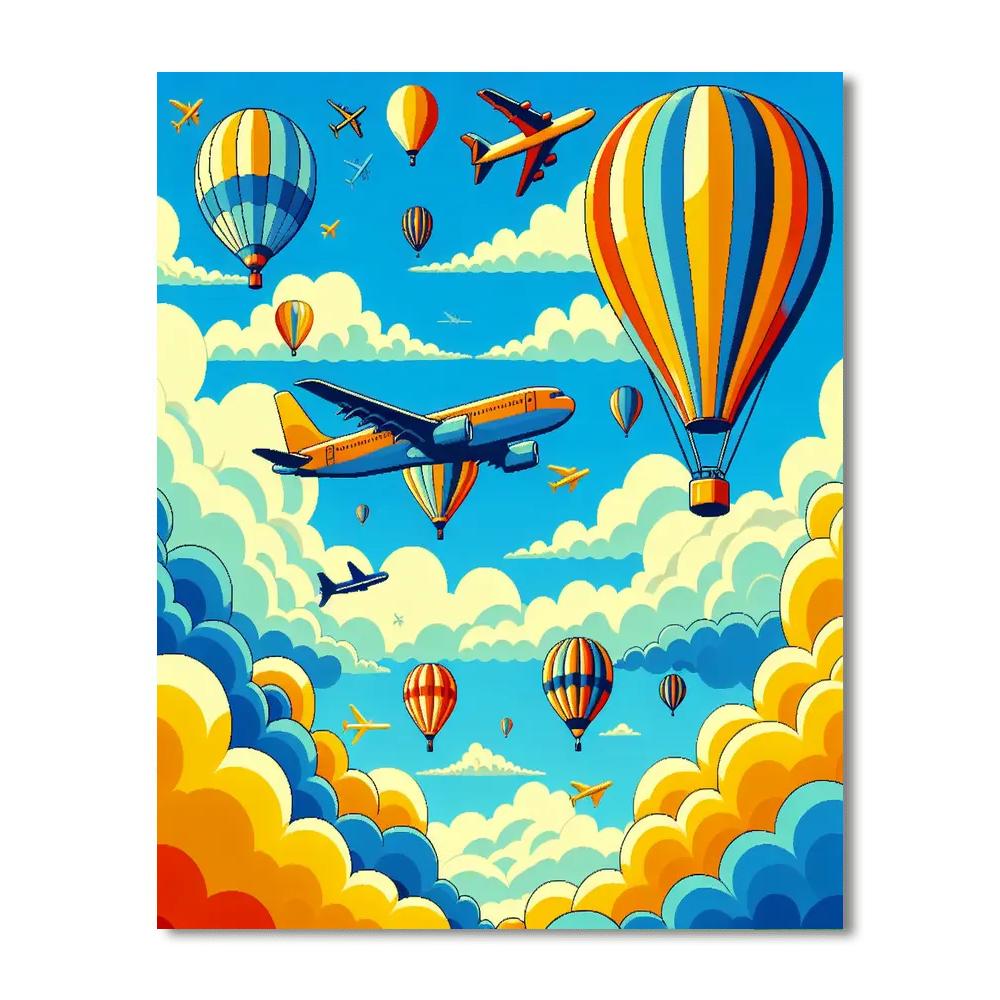 Sky Adventure Painting Number Kit