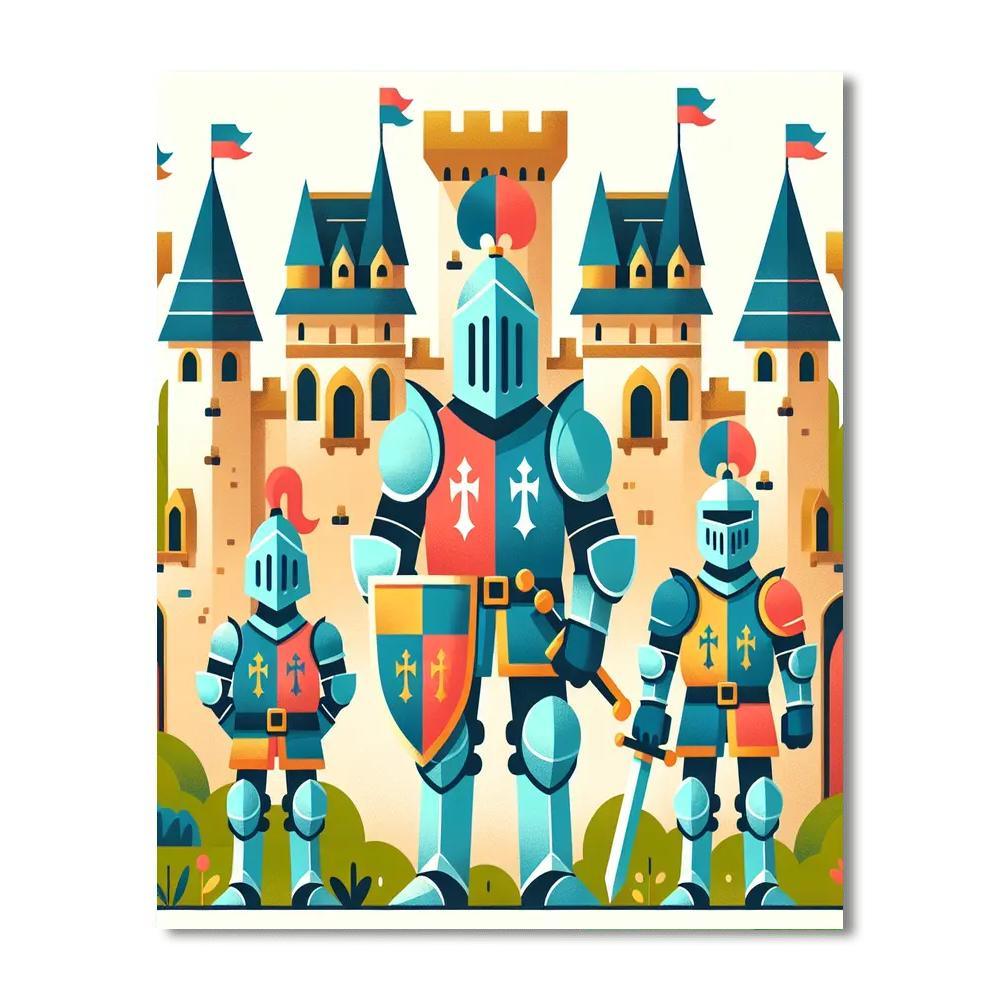 Knights And Castles Paint By Numbers