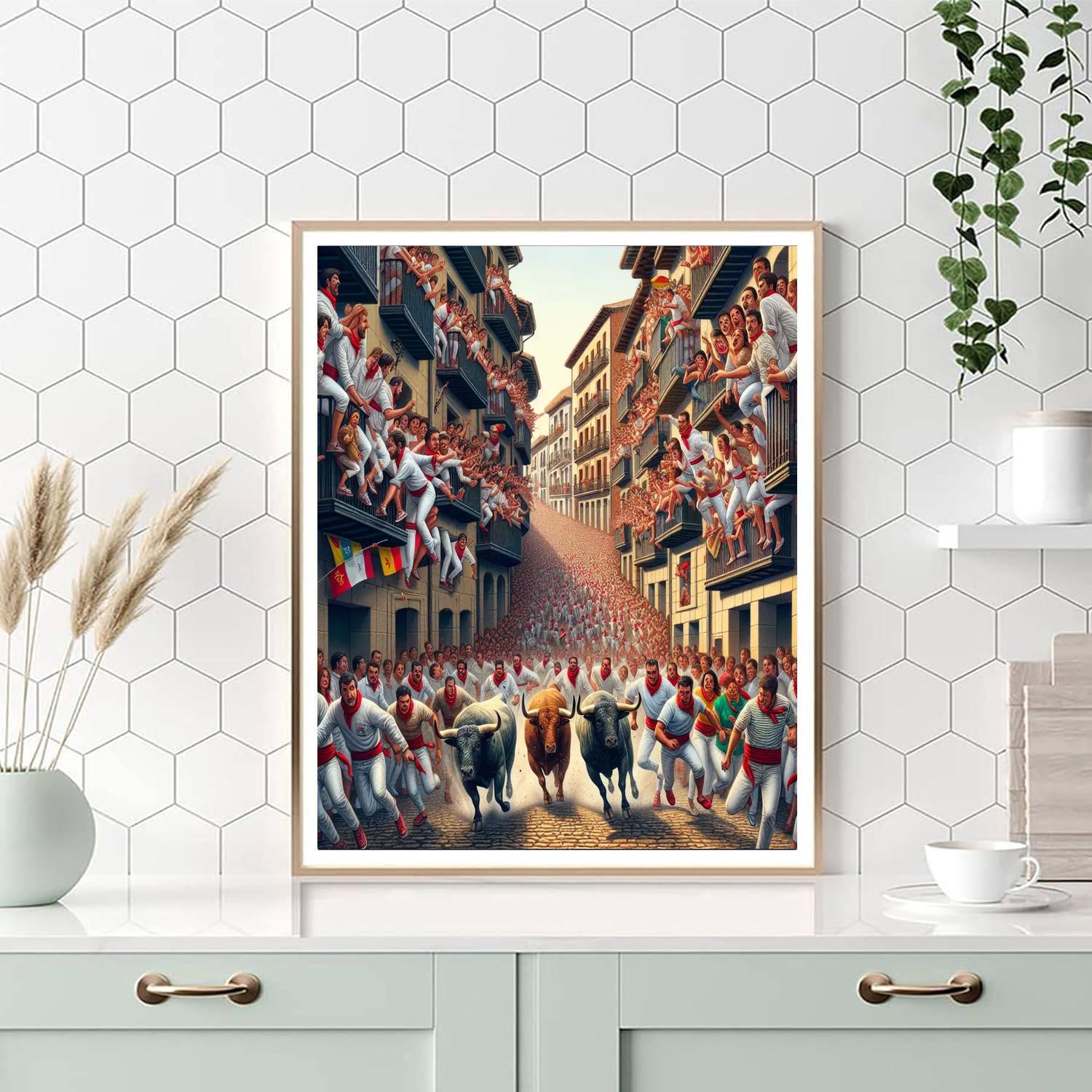 The San Fermín Festival Painting Number Kit