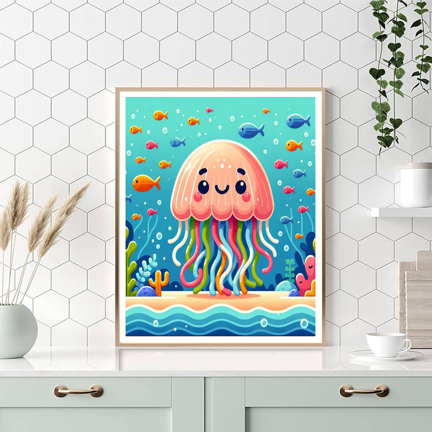 Giggly Jellyfish Paint By Color
