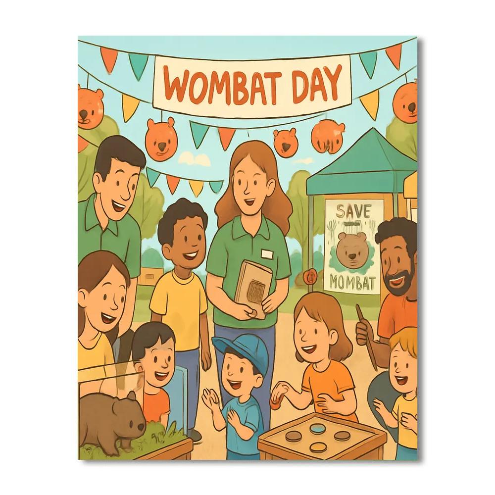 Wombat Day Paint By Numbers Art