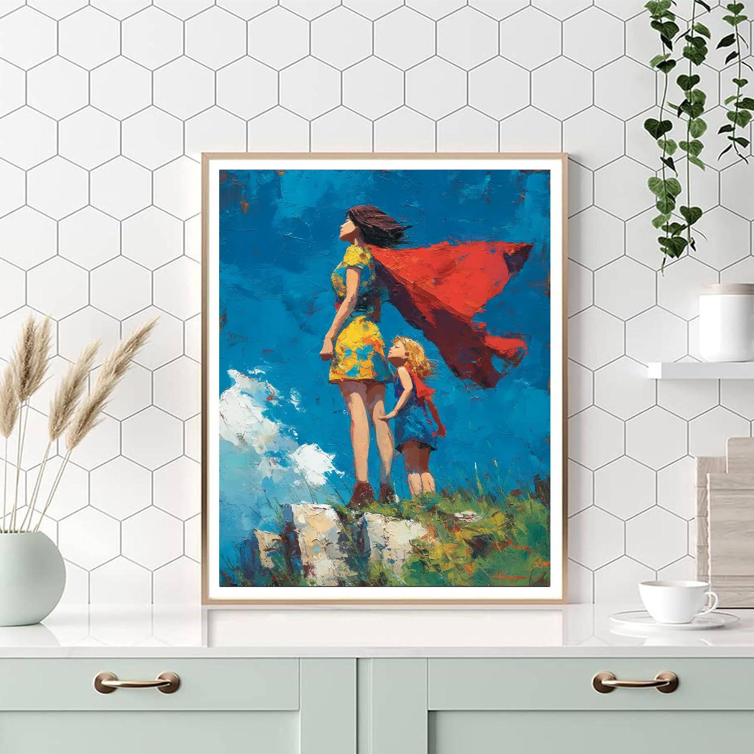 My Hero, My Mom Number Painting