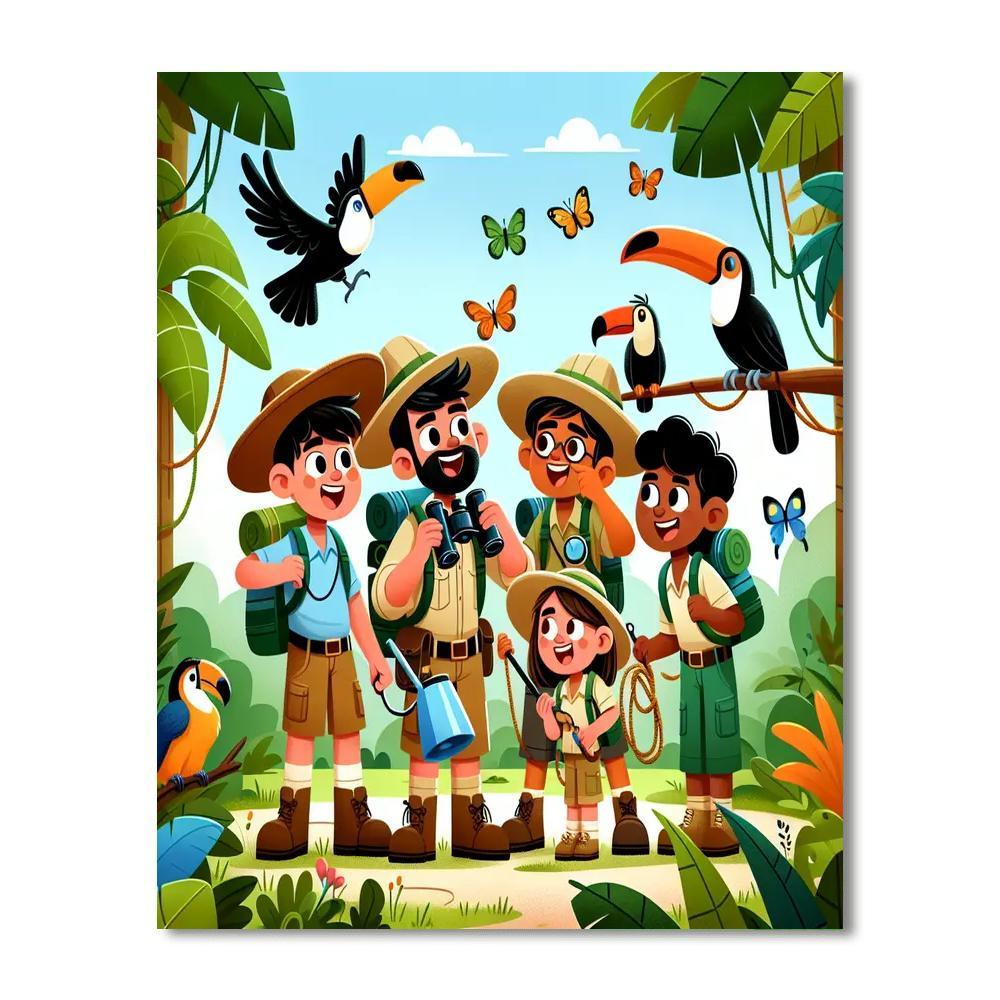 Amazing Adventures In The Jungle Numbered Painting Kits