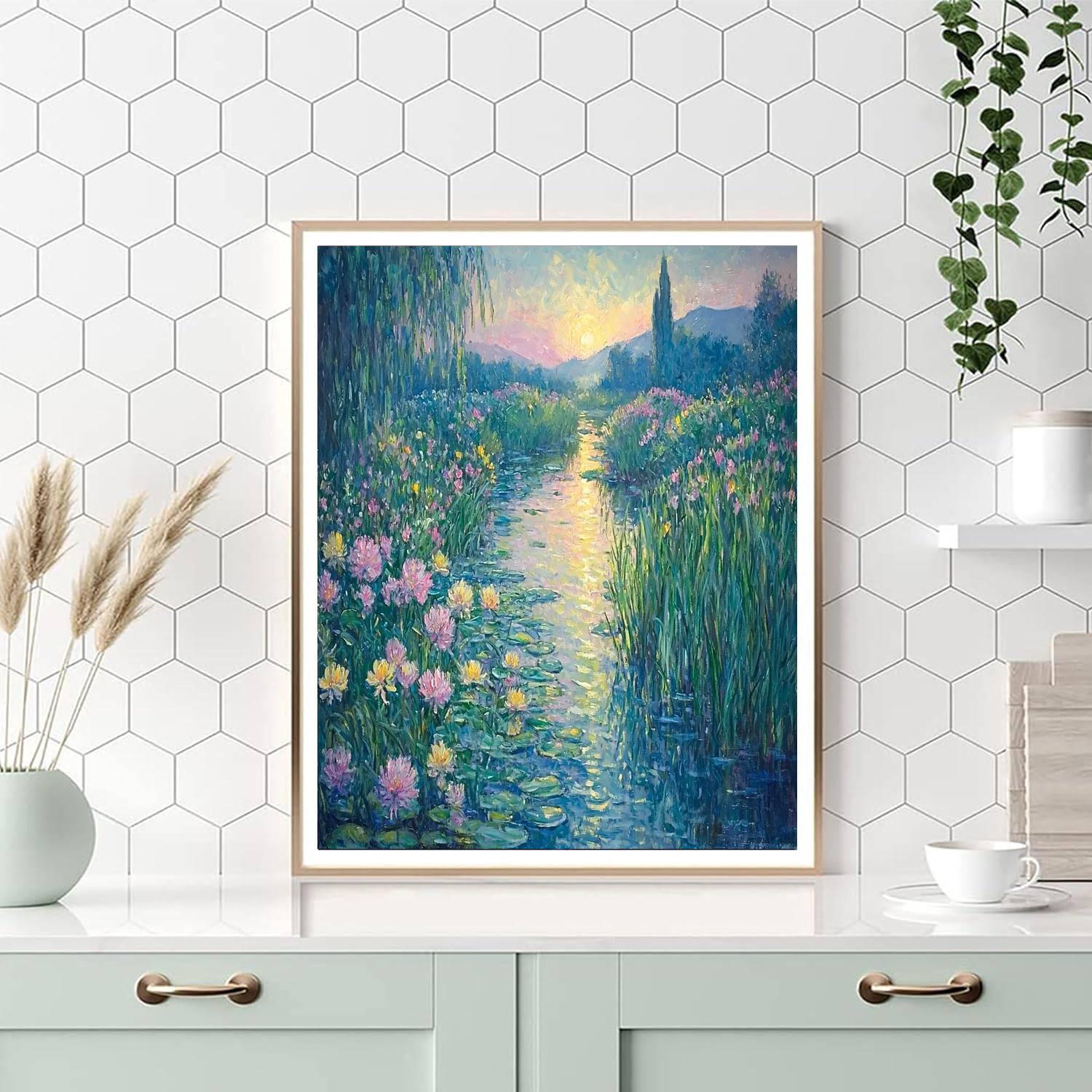 Claude Monet Inspired Monet's Floral Harmony  Paint By Numbers Kits