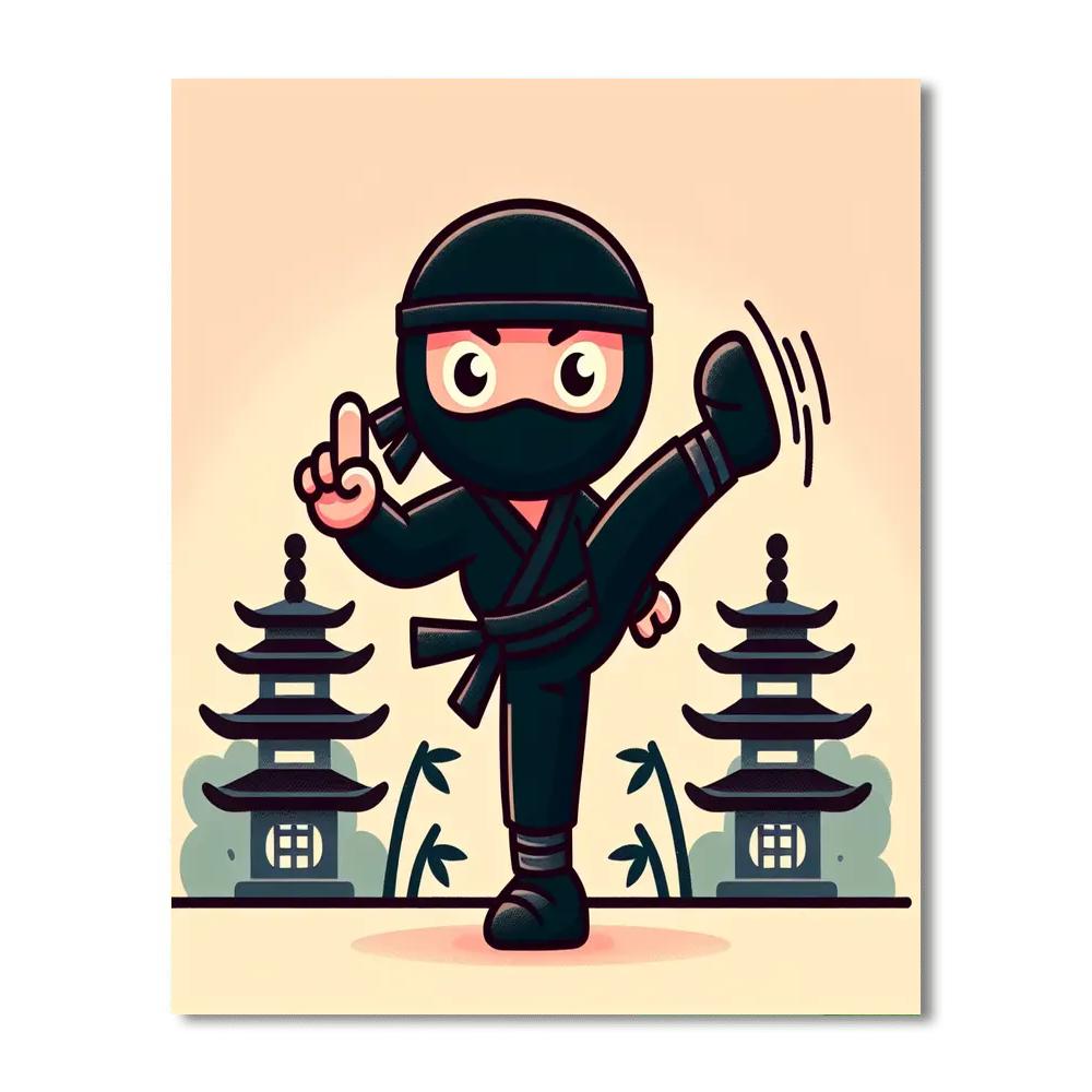 Ninja Warrior Quest DIY Paint By Numbers