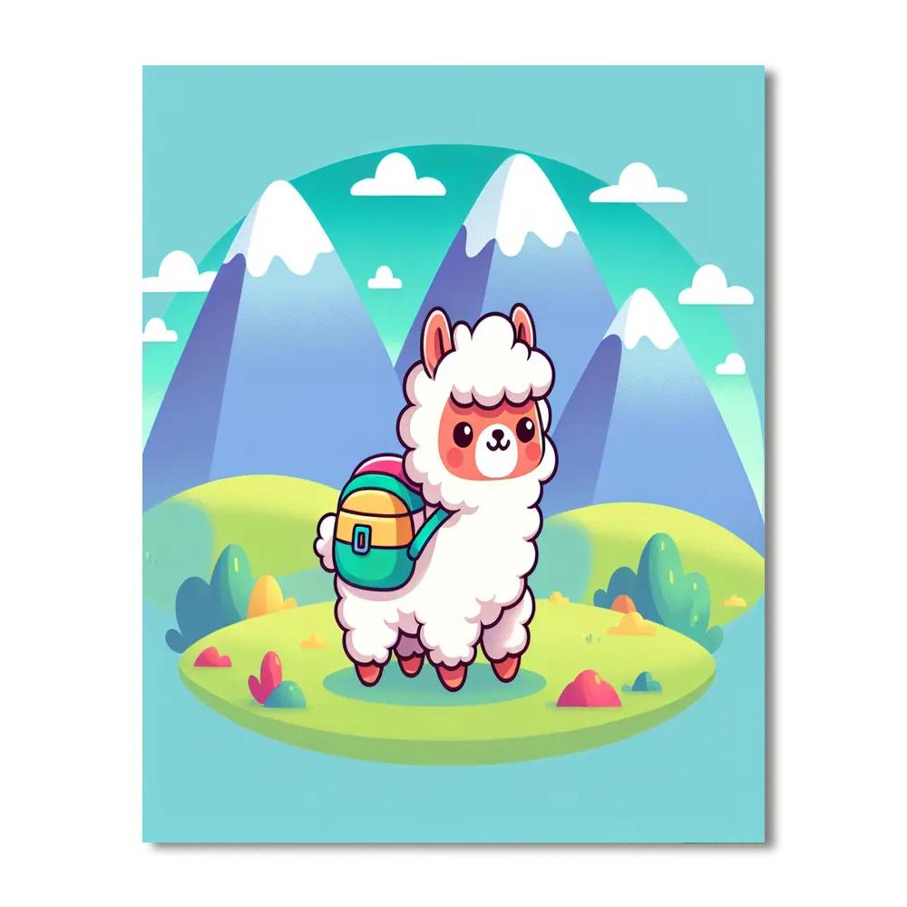 Adventure Alpaca Trek Number Painting