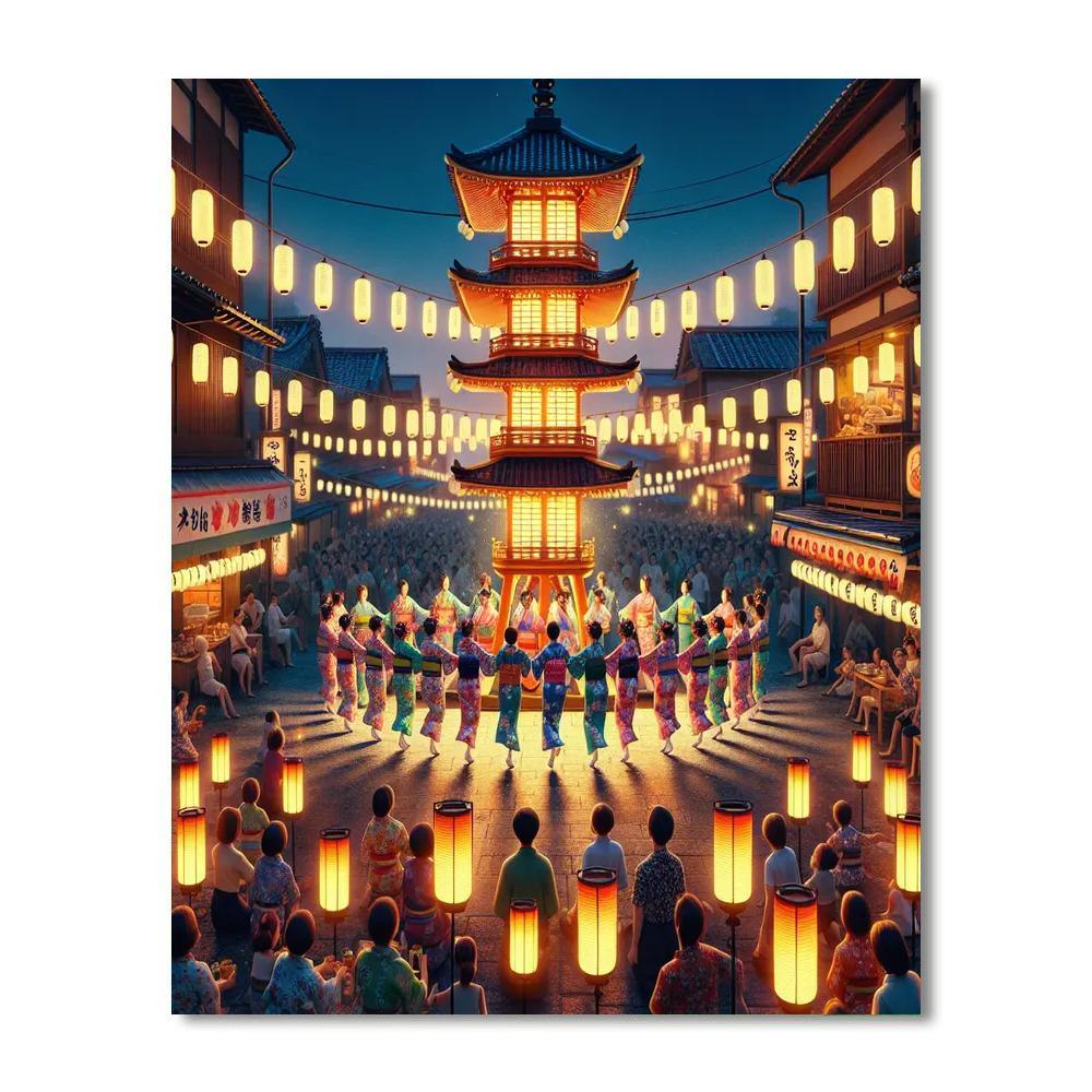 Hokkaido Bon Odori Number Painting