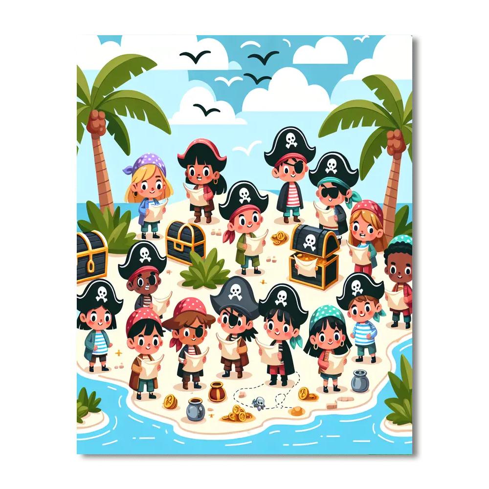 Adventure On Pirate Isle Paint By Color