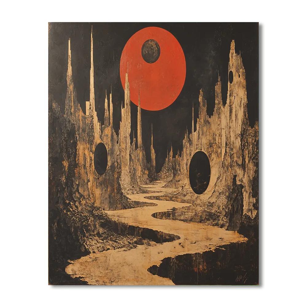 Max Ernst Inspired Serenade Of The Sublime  Paint By Numbers Art