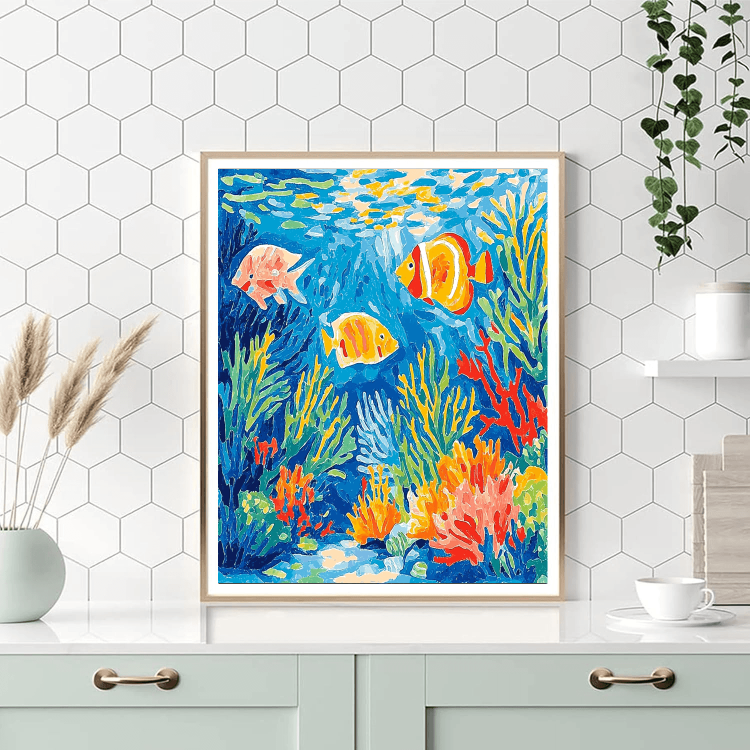 Henri Matisse Inspired Underwater Wonder  Paint By Numbers Art