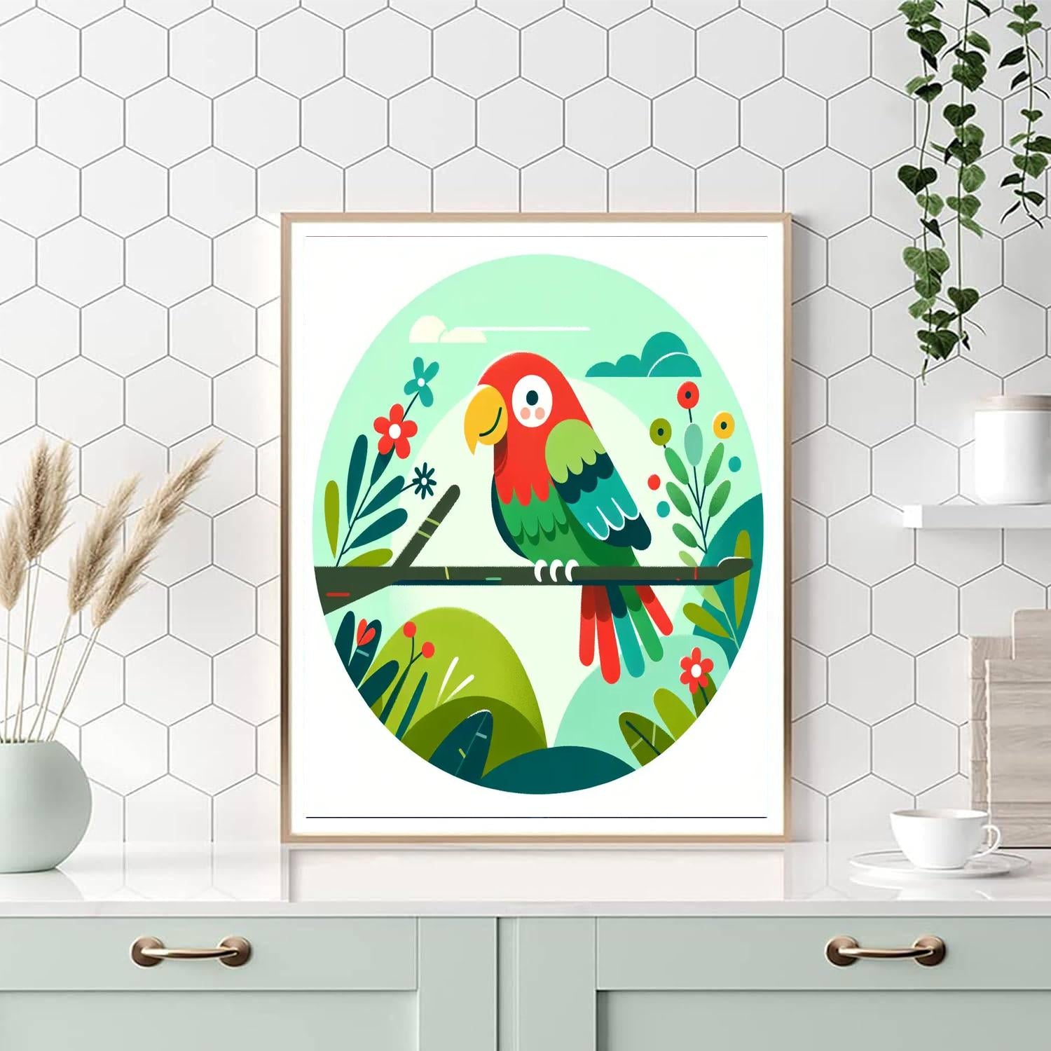 Singing Parrot Numbered Painting Kits