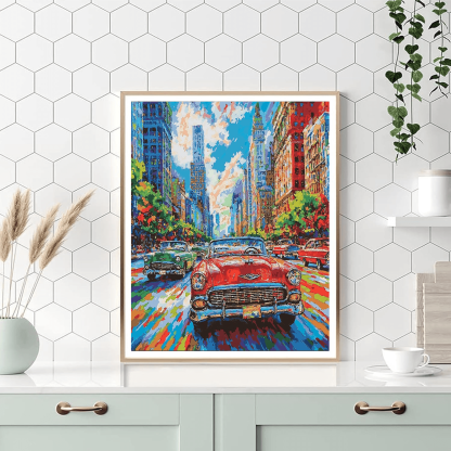 Edward Hopper Inspired Vintage Automobiles Paint By Numbers Kits