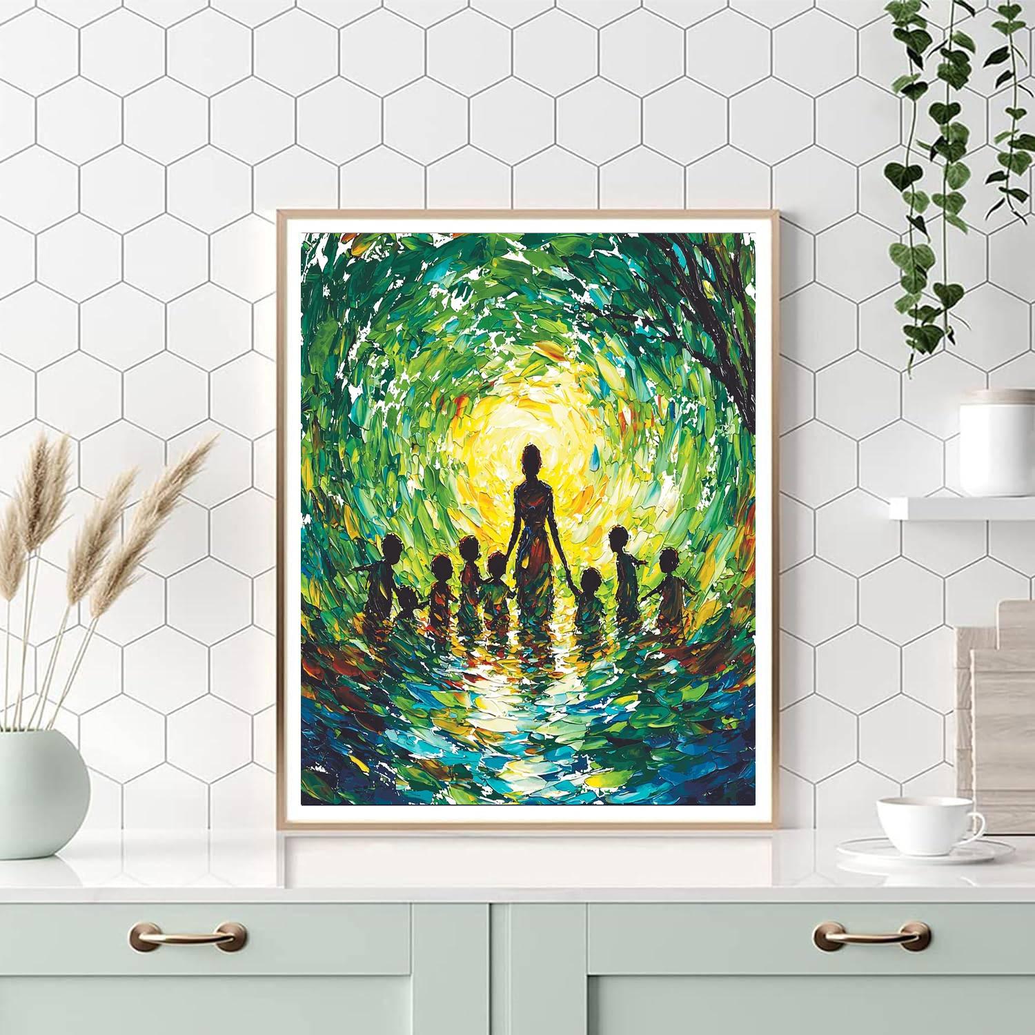 In Her Arms, We Bloom Painting Number Kit