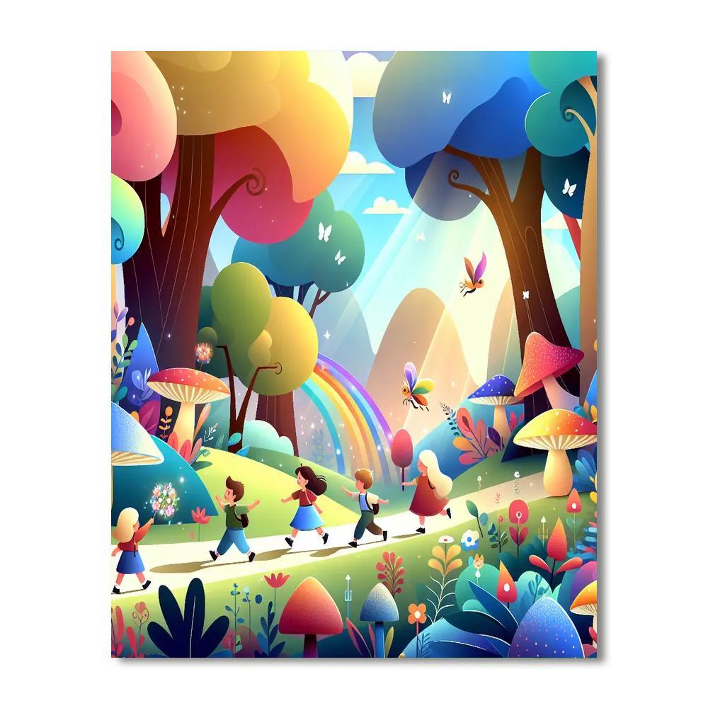 Fun In The Fantasy Forest Number Painting