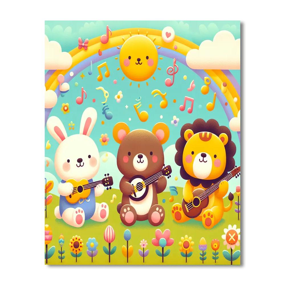 Silly Animal Band Paint By Number