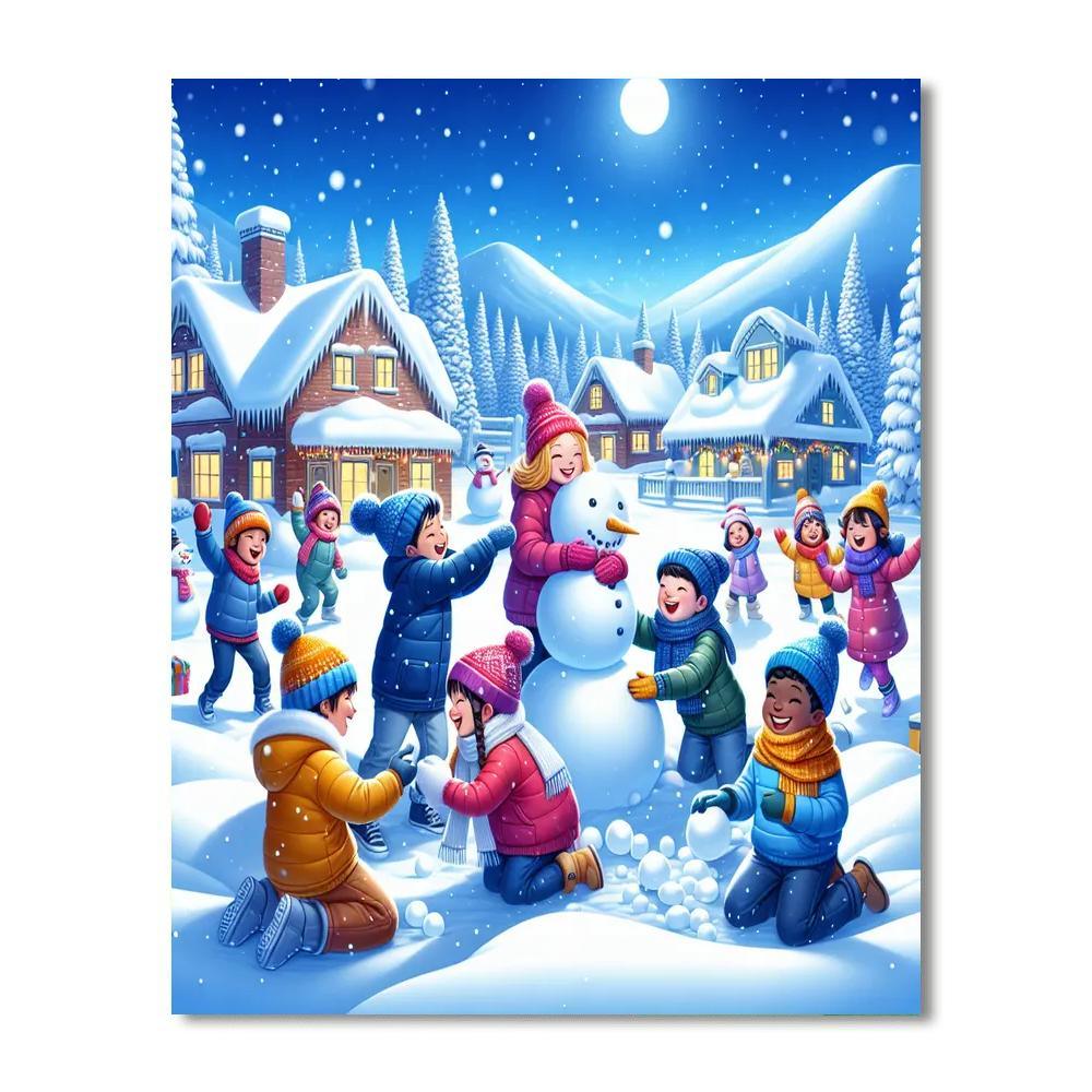 Joyful Winter Celebration Paint By Color