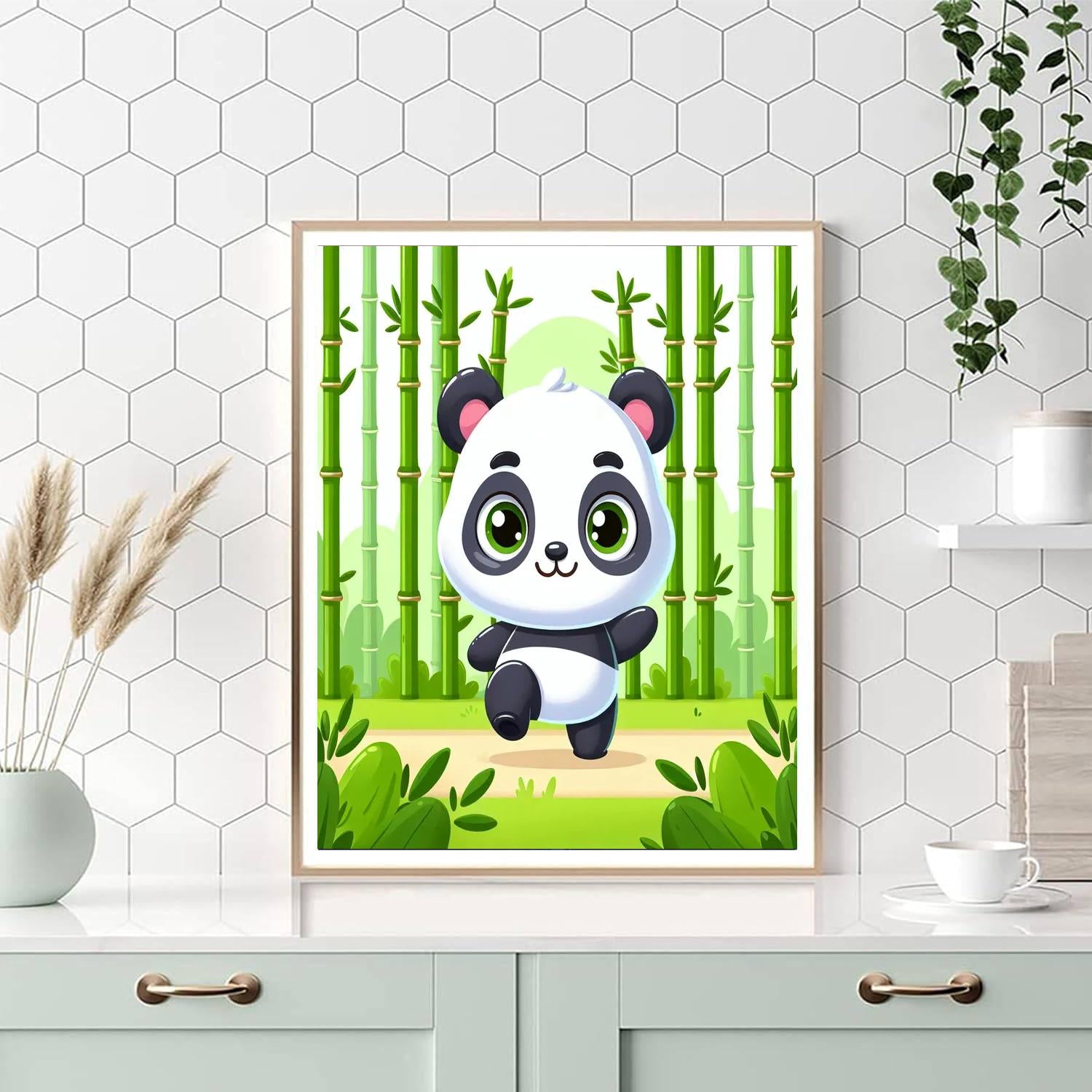 Curious Panda Adventure Painting Number Kit