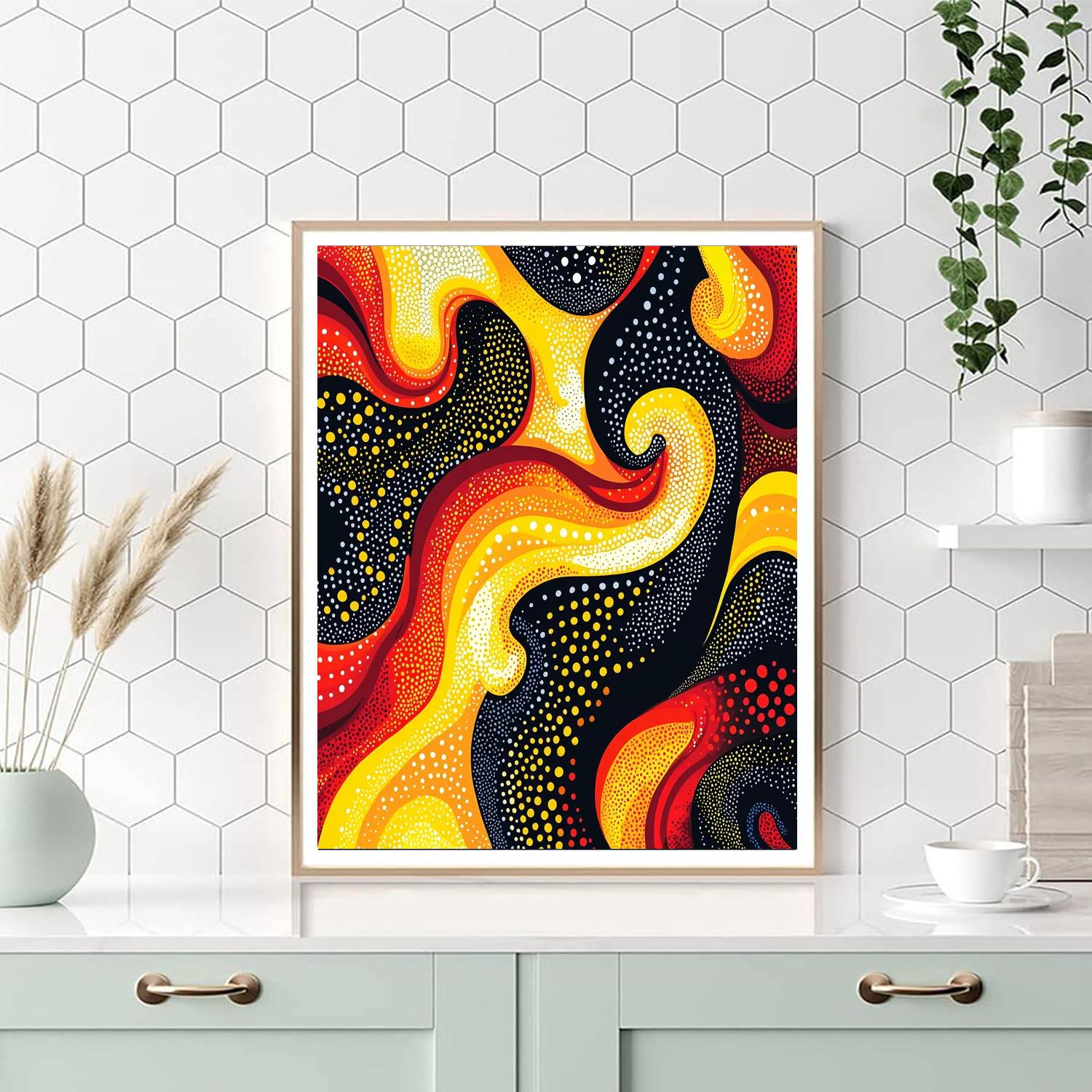 Yayoi Kusama Inspired Endless Loop Of Harmony  DIY Paint By Numbers