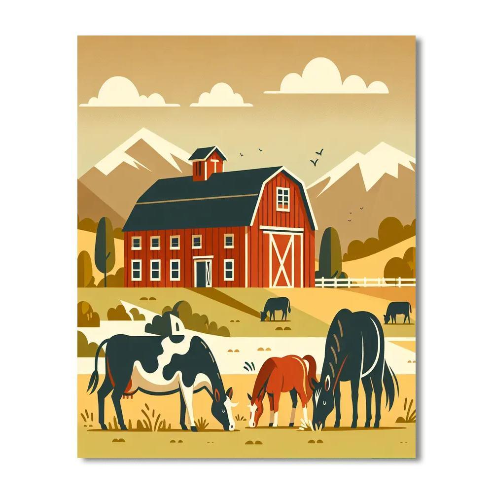 Rustic Ranch Numbered Painting Kits