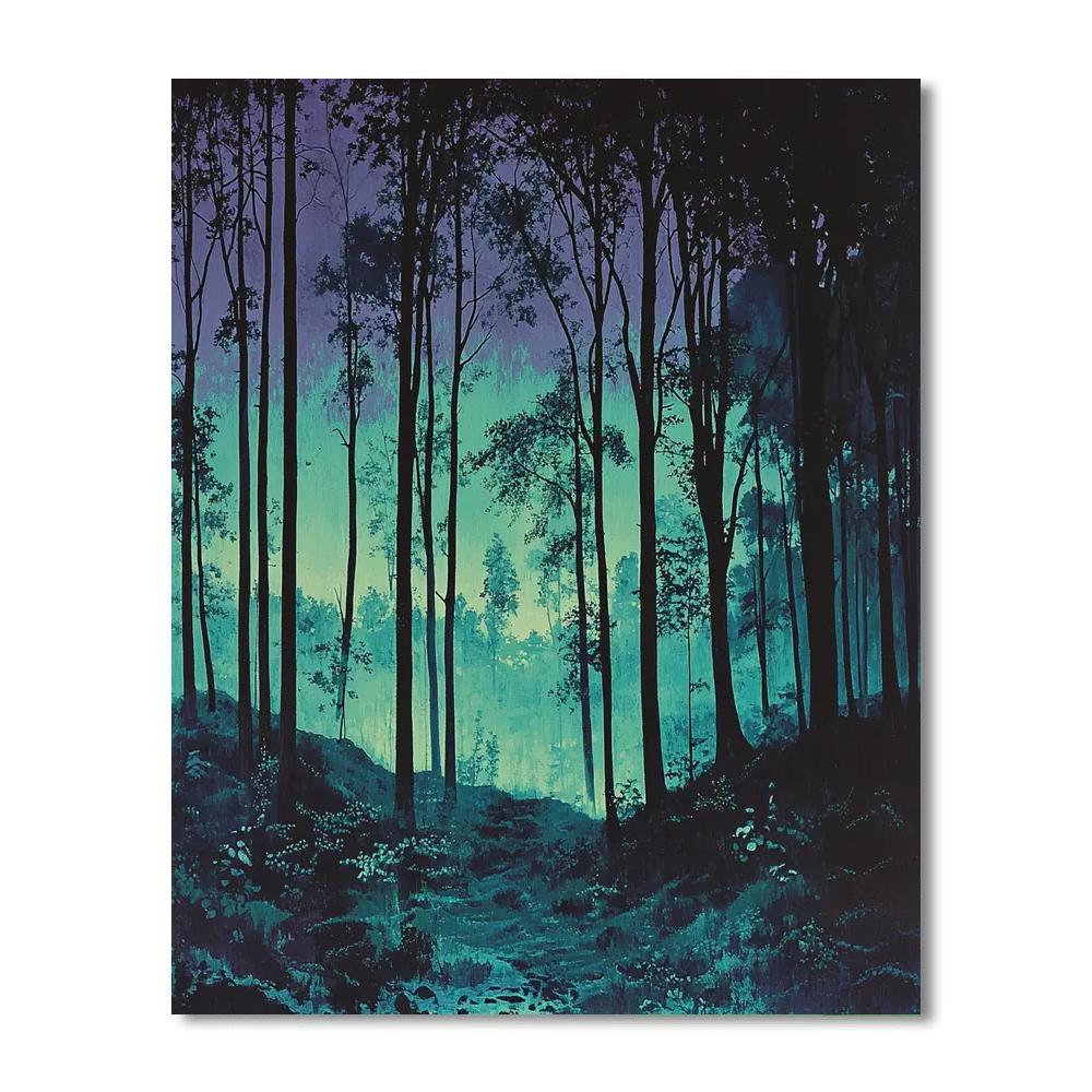 Caspar David Friedrich Inspired Gothic Forest Twilight  Paint By Number