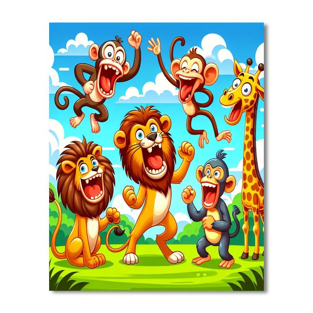 Funny Wild Animals Paint By Numbers