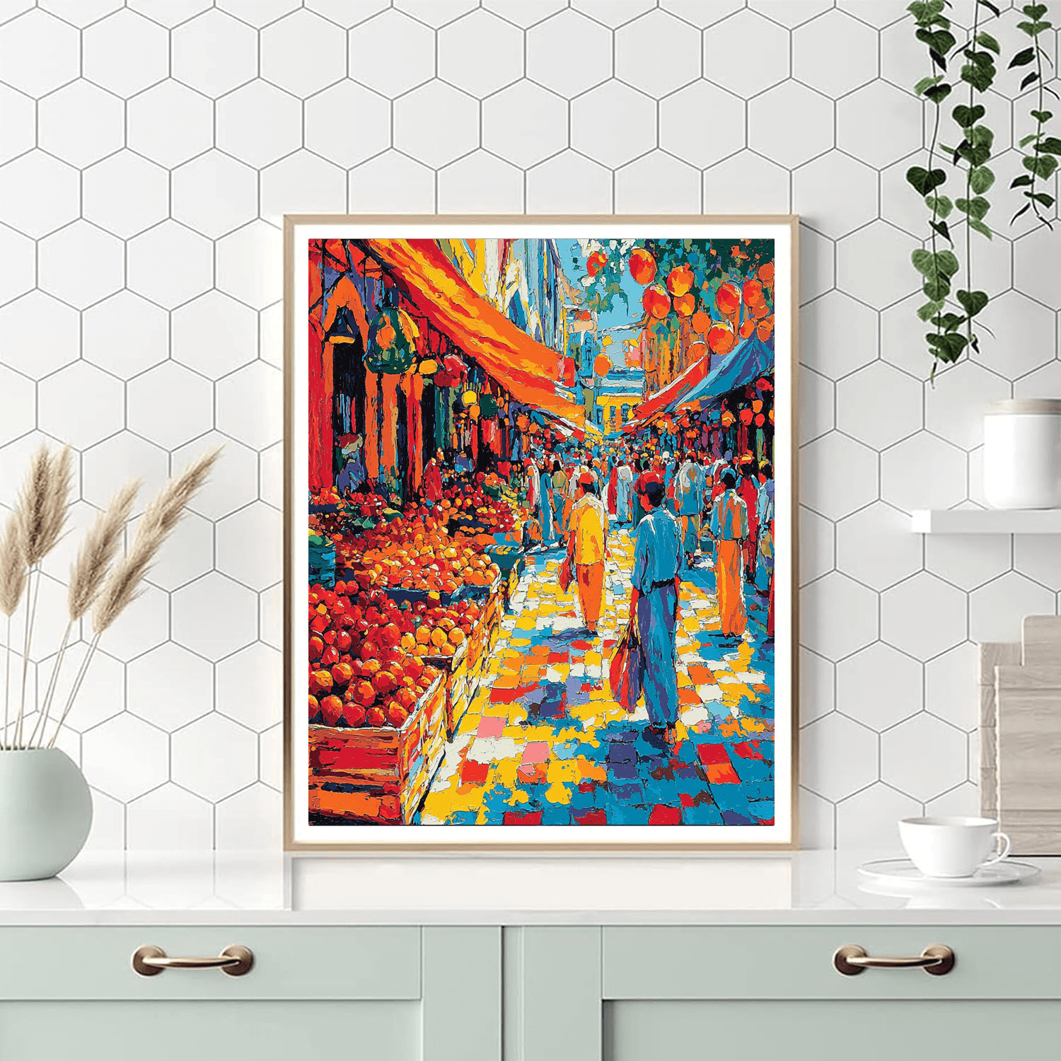 Sonia Delaunay Inspired Lively Bazaar Melody  Paint By Color