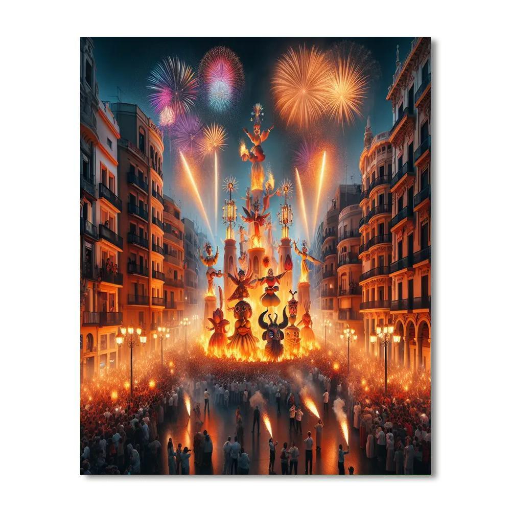 Falles Festival - Valencia Paint By Color