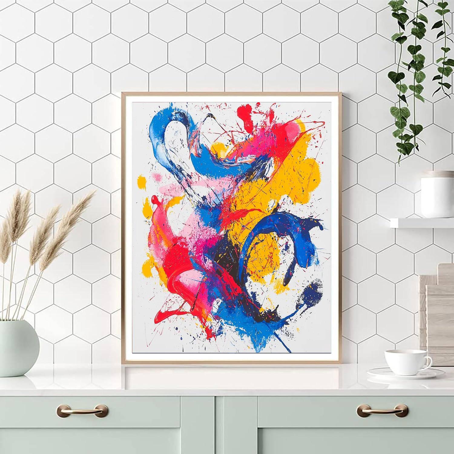 Jackson Pollock Inspired Whirling Colors  Painting By Numbers Kit