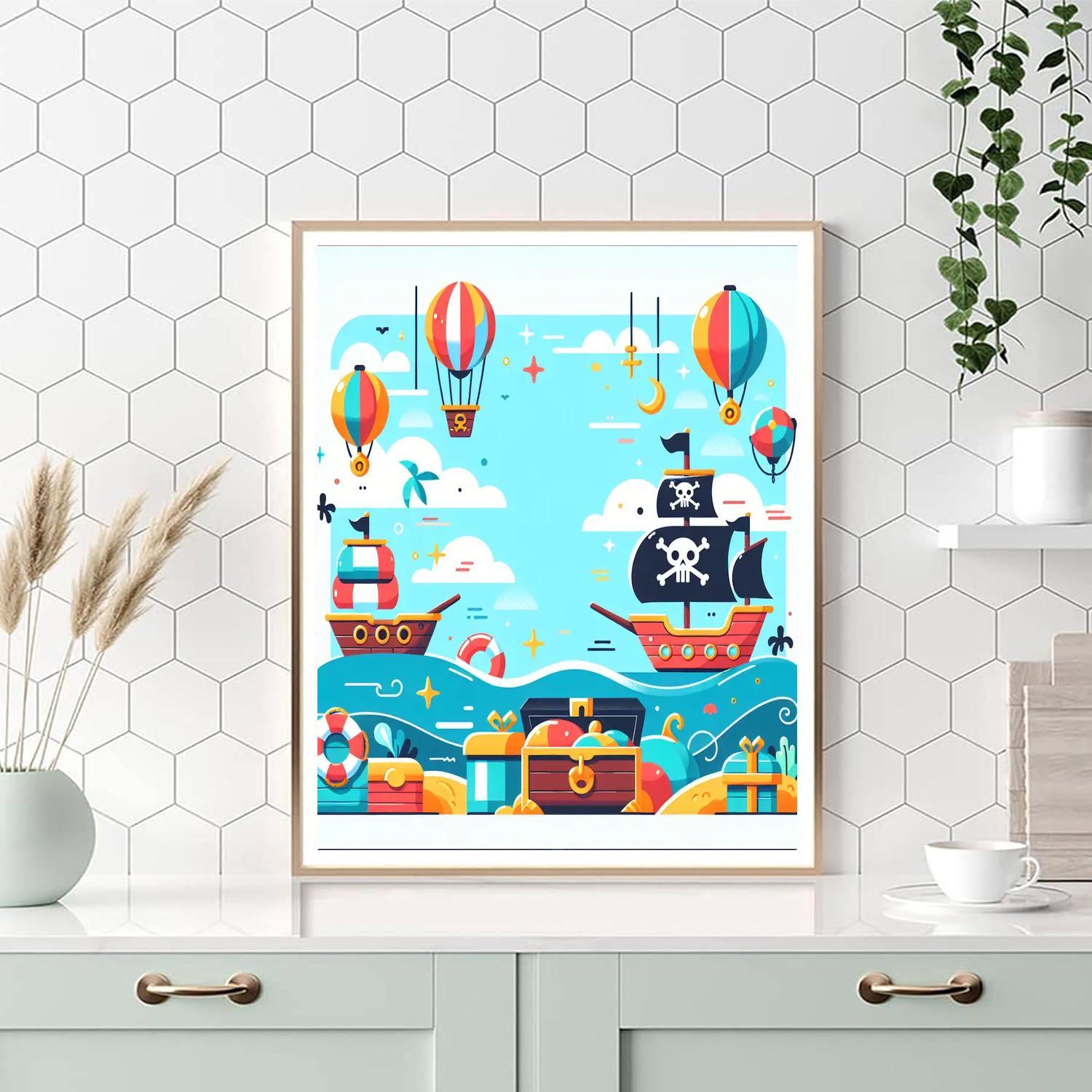 Lively Pirate Party Painting Number Kit